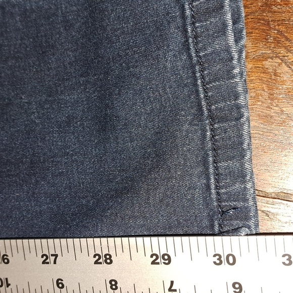 H & M Dark Skinny Jeans Elastic Waist Pull On Size Medium 7/8 - Picture 4 of 11